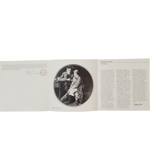 Vintage Norman Rockwell Collector Plate "Confiding in the Den" 1983 - Picture 5 of 6